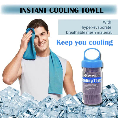 Microfibre Ice Towel, Soft Breathable Chilly Towel for Yoga, Golf, Gym, Camping, Running, Workout & More