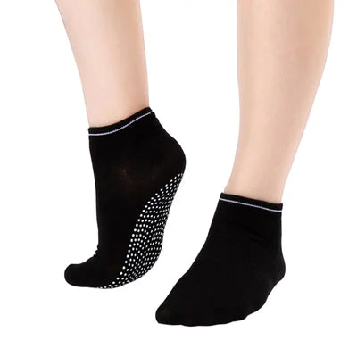 Fitness Yoga Socks Non Slip Grip One Size Cotton Pilates Massage