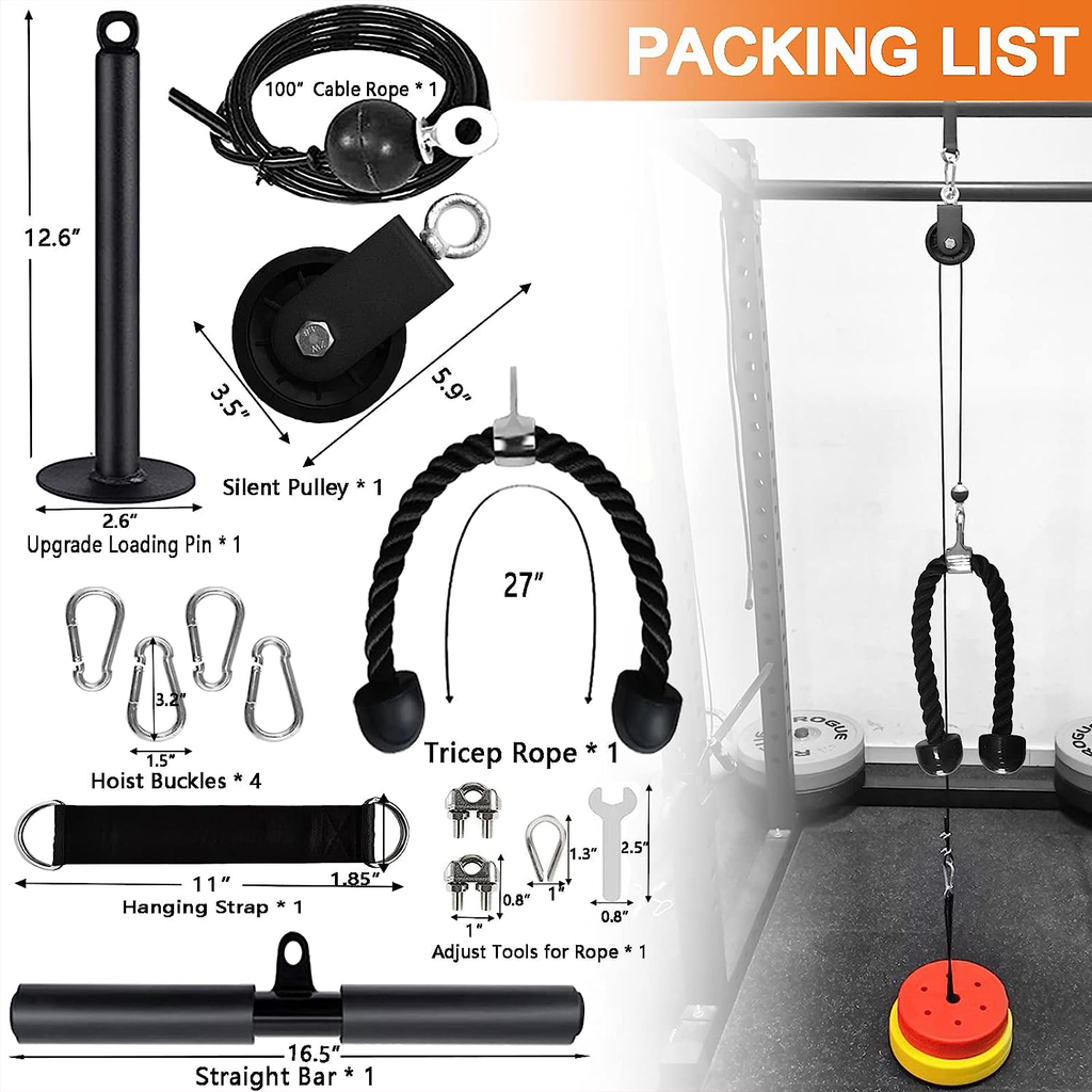 Pulley Fitness Cable Equipment for Home Workouts