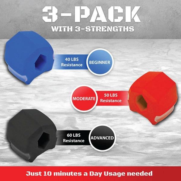 Jaw Trainer - Pack of 6, Exerciser for Jawline, jaw Exerciser Men