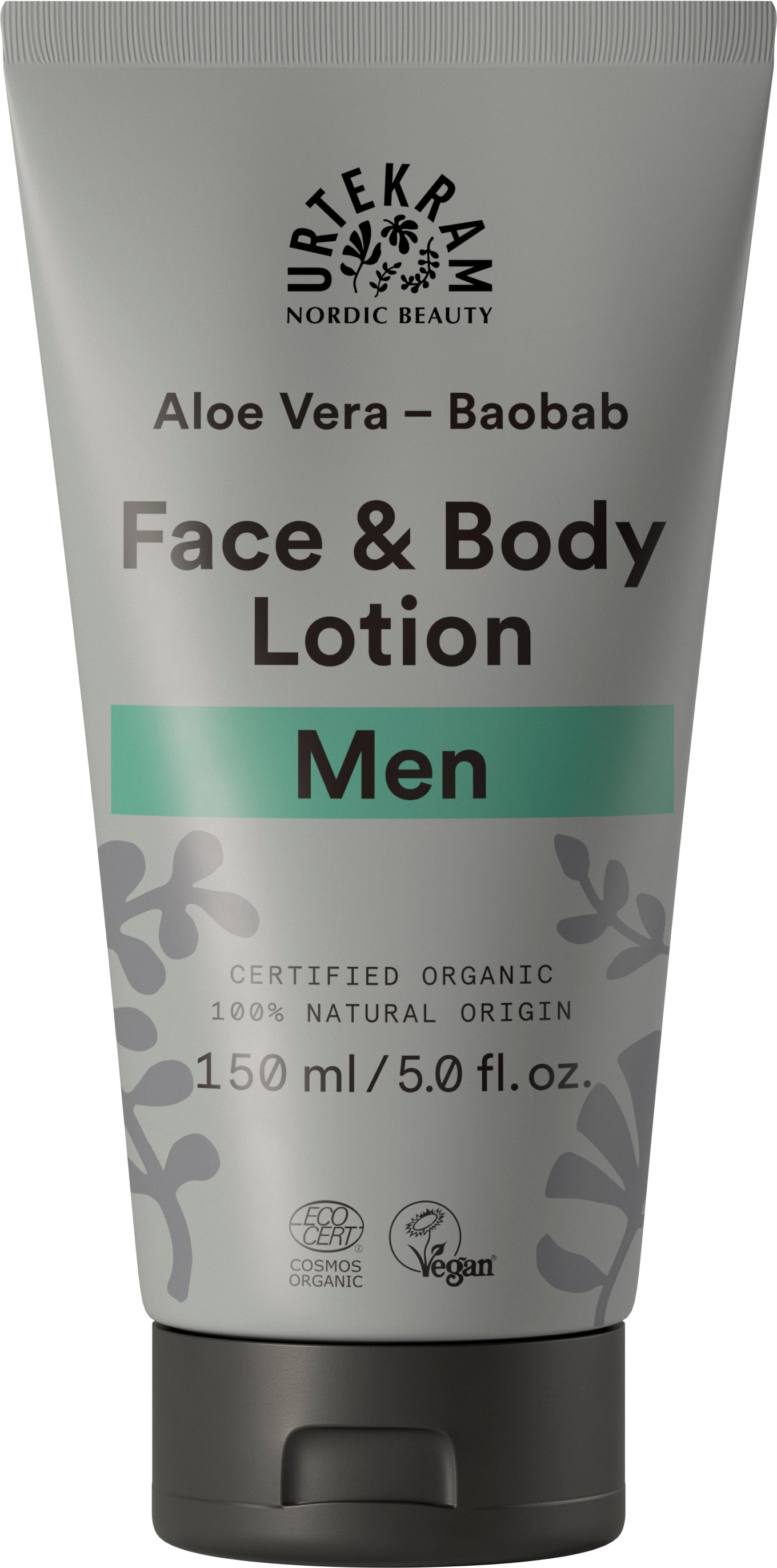 Urtekram Krém na tělo i obličej pro muže s aloe a baobabem BIO (150 ml)