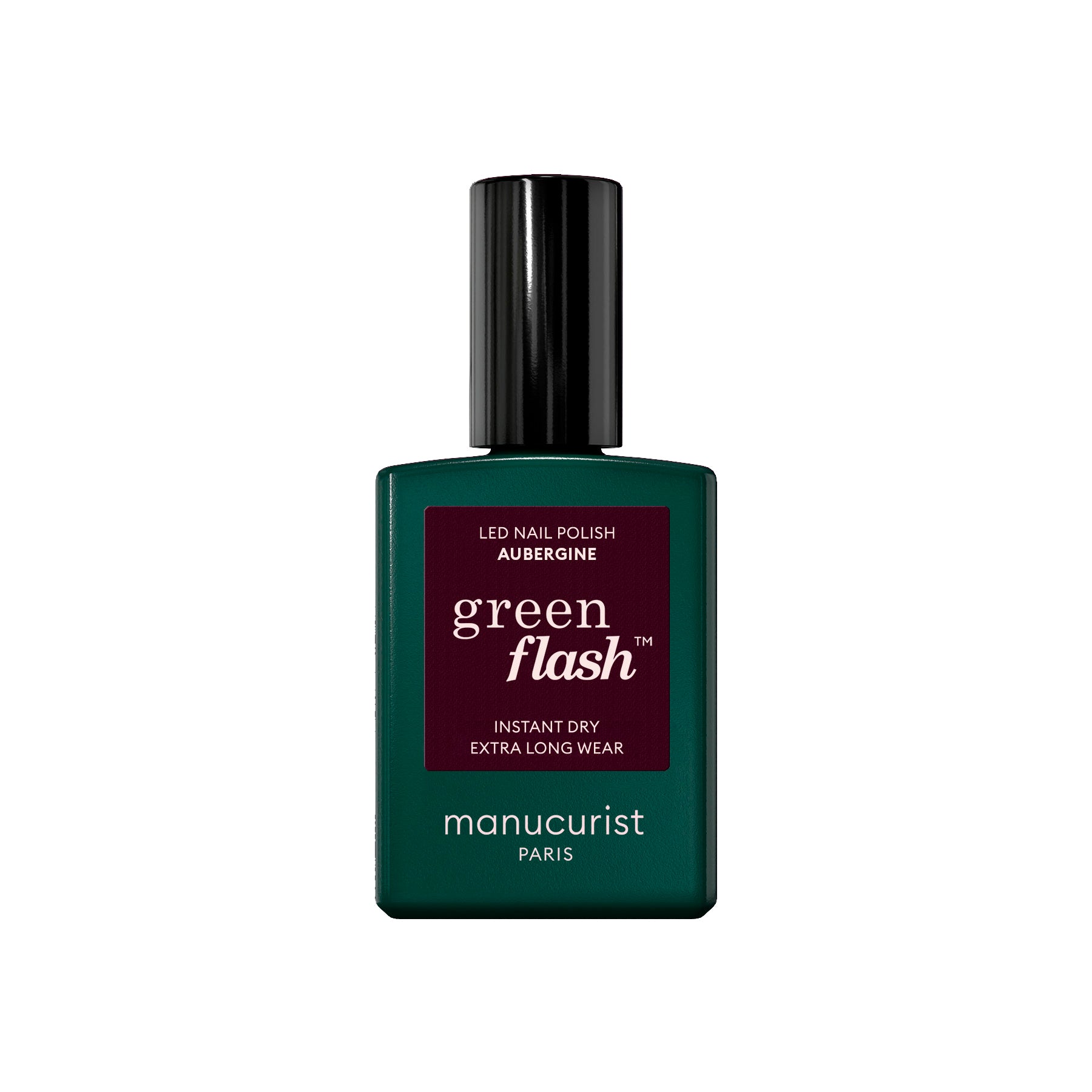 Manucurist Green Flash LED gel lak na nehty - Aubergine (15 ml) - sytě fialová lilková barva