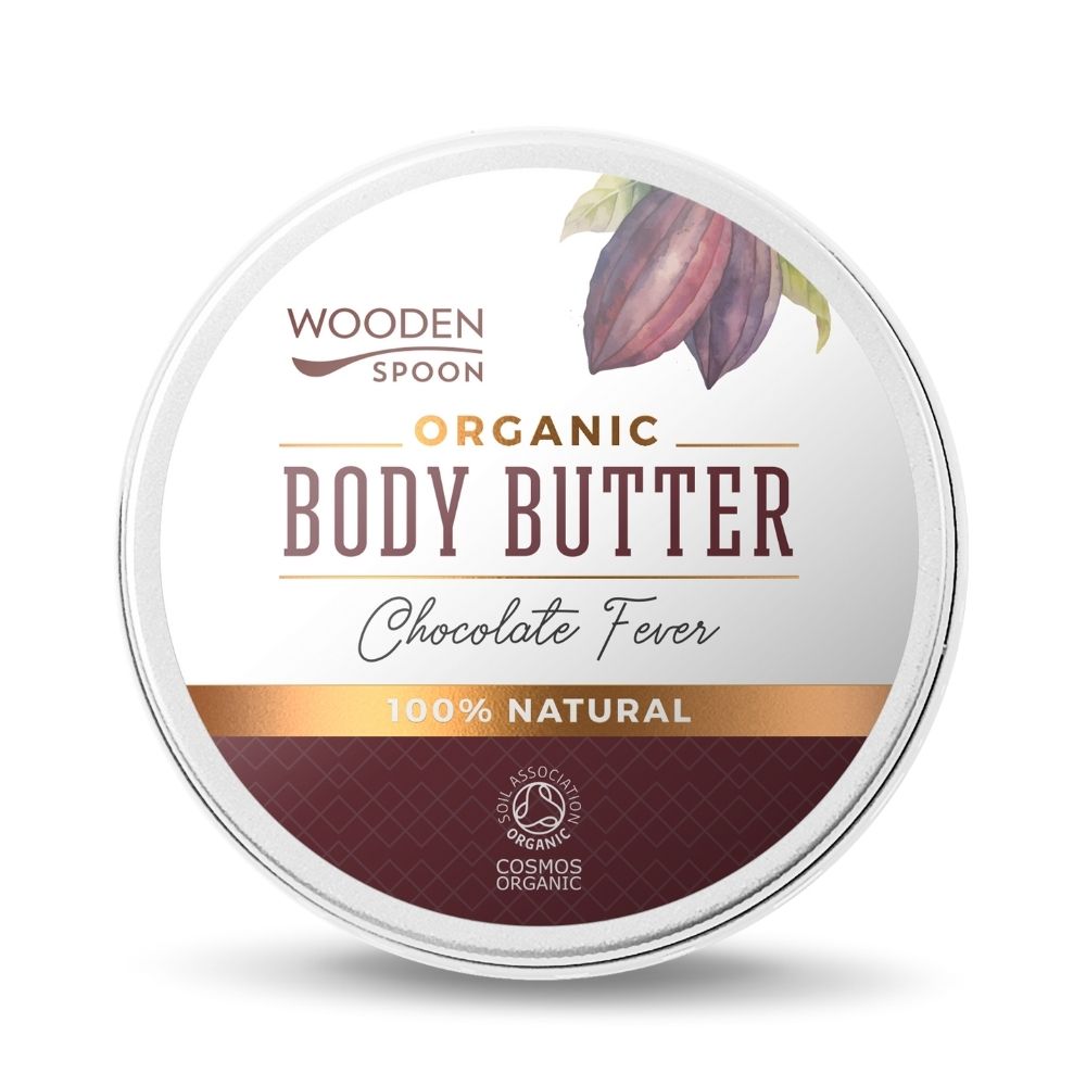 Promo vzorek - Wooden Spoon Tělové máslo Čokoládová horečka BIO (15 ml) - zvláční a provoní citlivou pokožku