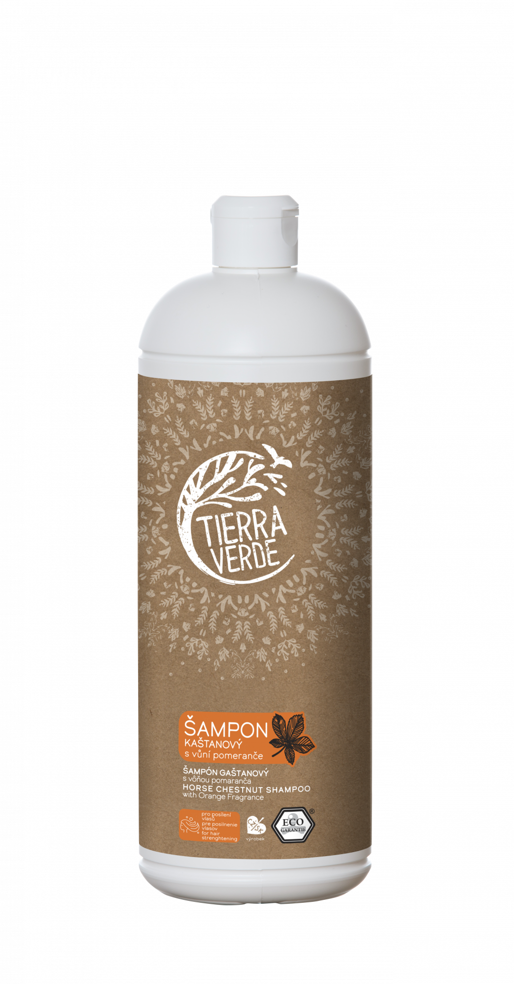 Tierra Verde Kaštanový šampon pro posílení vlasů s pomerančem - 1 l - II. jakost