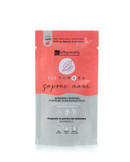 laSaponaria Jemné vyživující mýdlo na ruce v prášku - grapefruit a mandle (25 g) - II. jakost