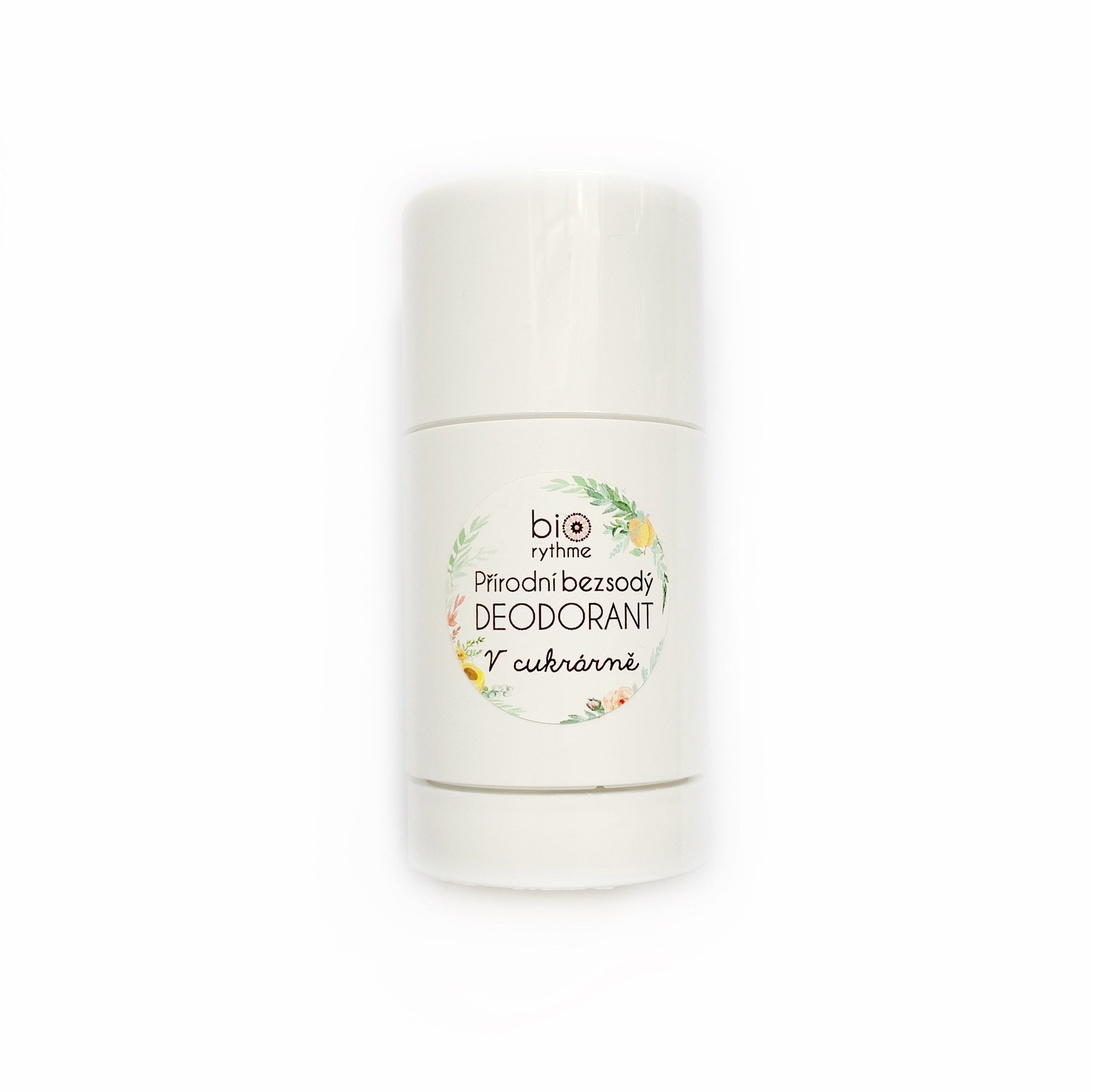 Biorythme Tuhý deodorant bez sody V cukrárně - 80 g - svěží ovocná a květinová vůně