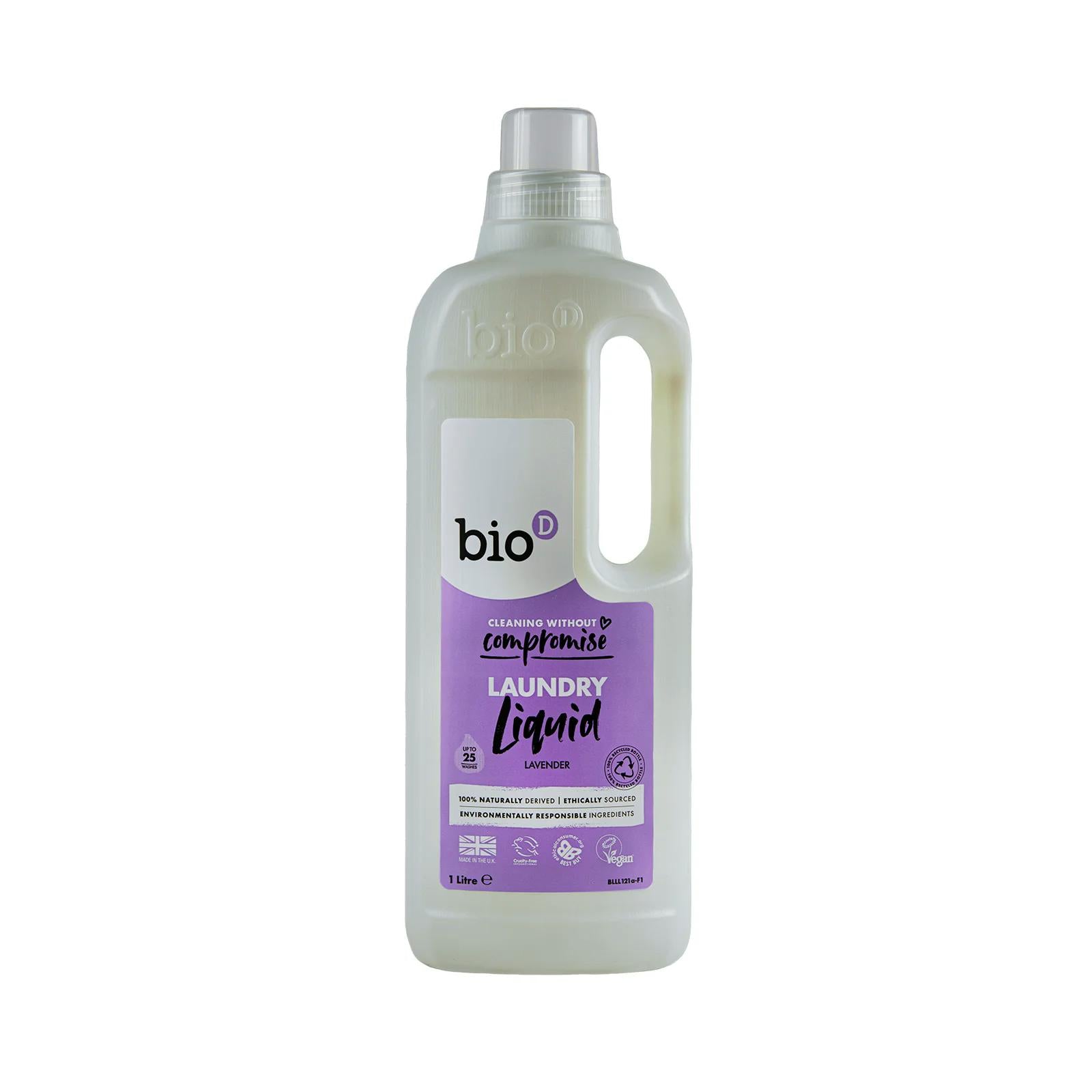 Bio-D Tekutý prací gel s levandulí - 1 l - i pro citlivou pokožku
