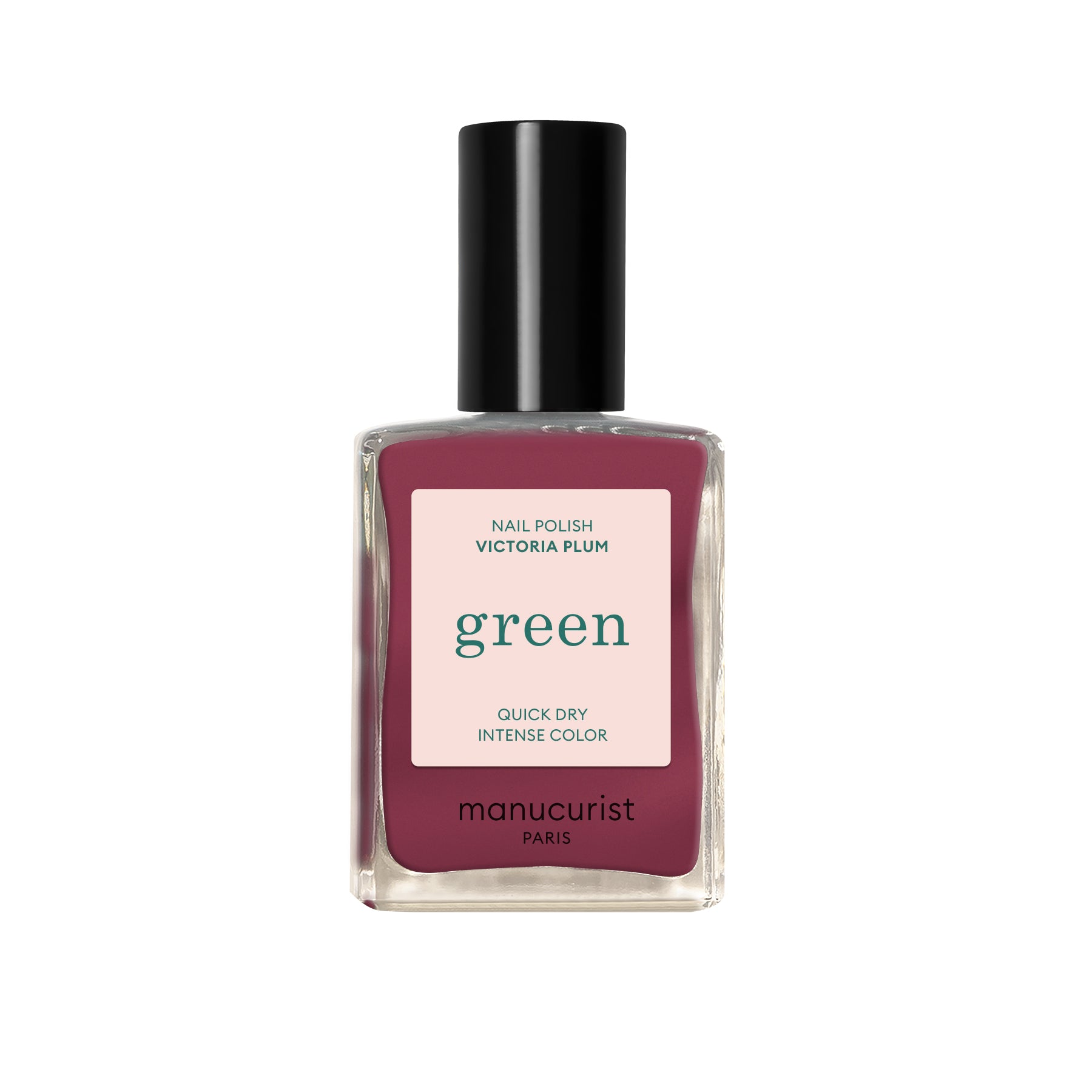 Manucurist Green lak na nehty - Victoria Plum (15 ml) - tmavorůžový pudrový odstín