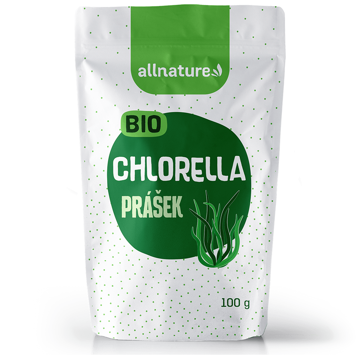 Allnature Chlorella prášek BIO (100 g) - podporuje trávení a správnou činnost jater