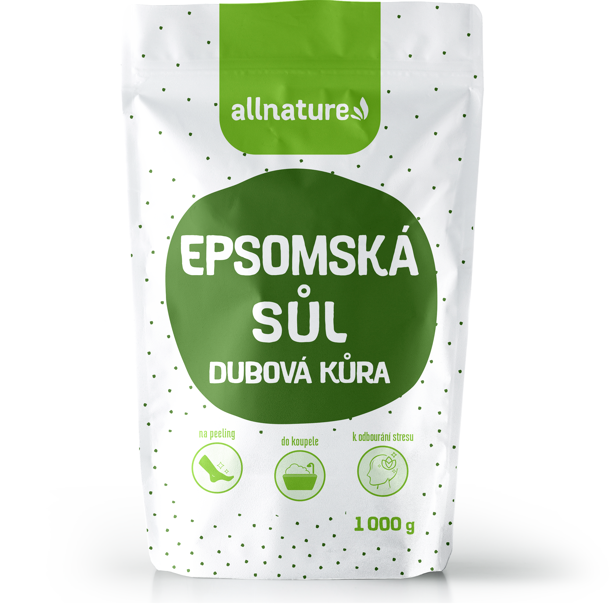 Allnature Epsomská sůl Dubová kůra (1 kg) - uvolňuje svaly a detoxikuje tělo
