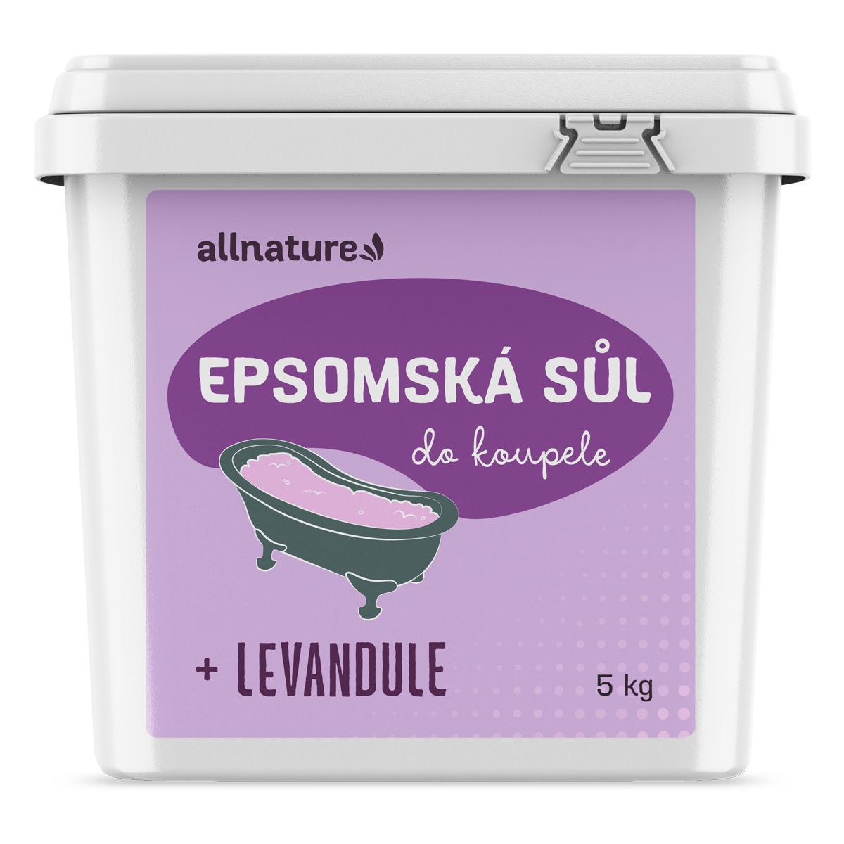 Allnature Epsomská sůl Levandule - 5 kg - pro uvolnění a zklidnění