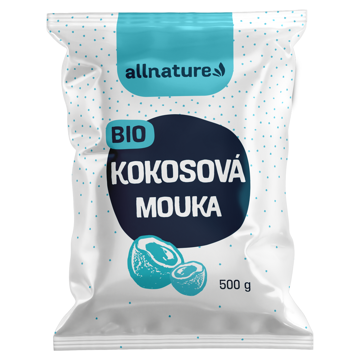 Allnature Kokosová mouka BIO - 500 g - bohatá na bílkoviny a vlákninu