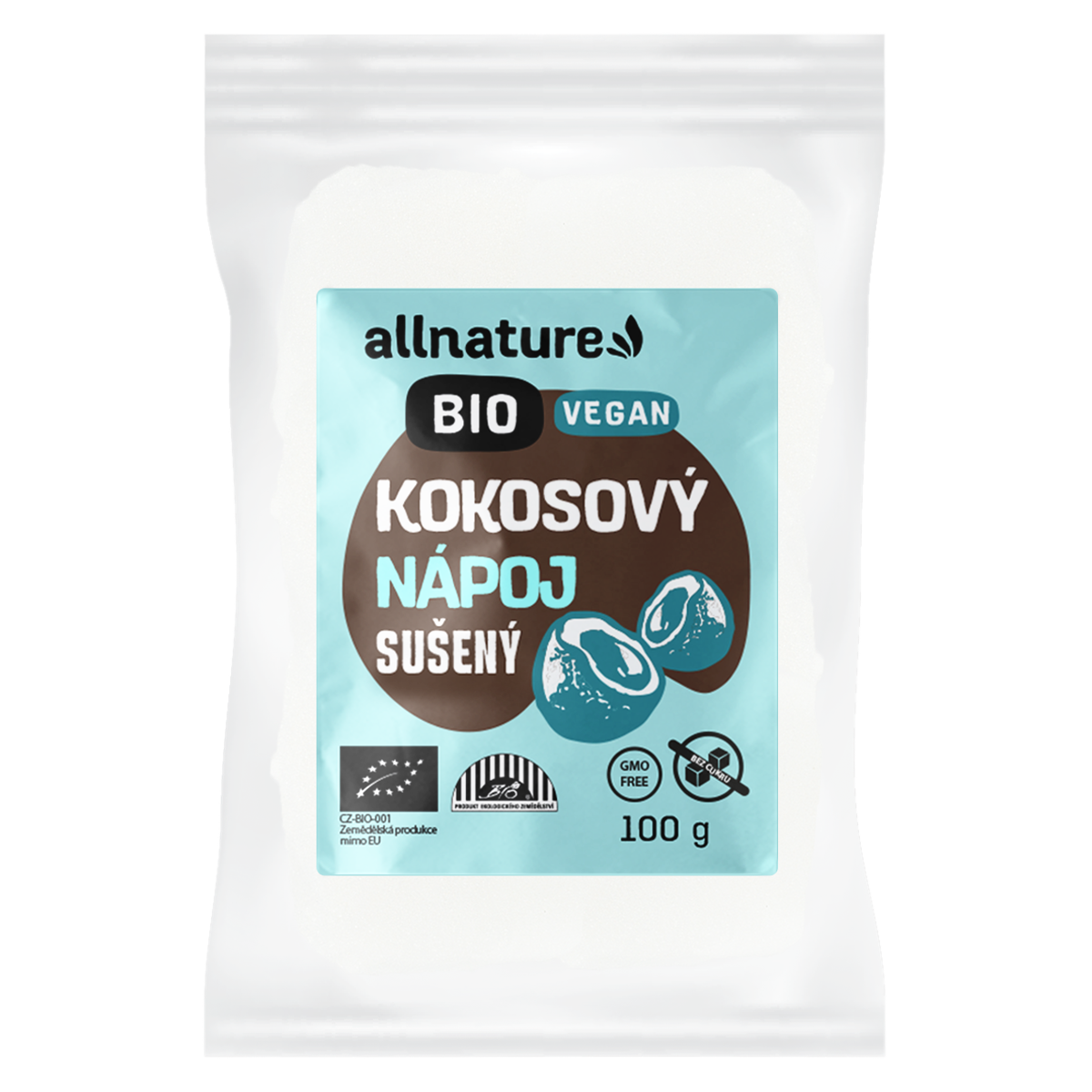 Allnature Kokosový nápoj sušený BIO - 100 g - bez přidaného cukru a pro vegany