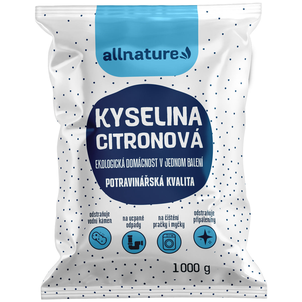 Allnature Kyselina citronová - 1 kg - potravinářská kvalita
