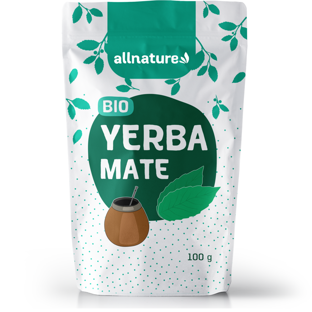 Allnature Yerba Mate čaj sypaný BIO (100 g) - s vitamíny a, b, c pro vaše zdraví