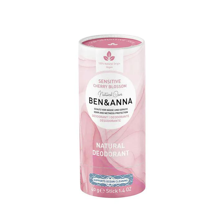 Ben & Anna Tuhý deodorant Sensitive (40 g) - Třešňový květ - II. jakost - bez obsahu jedlé sody