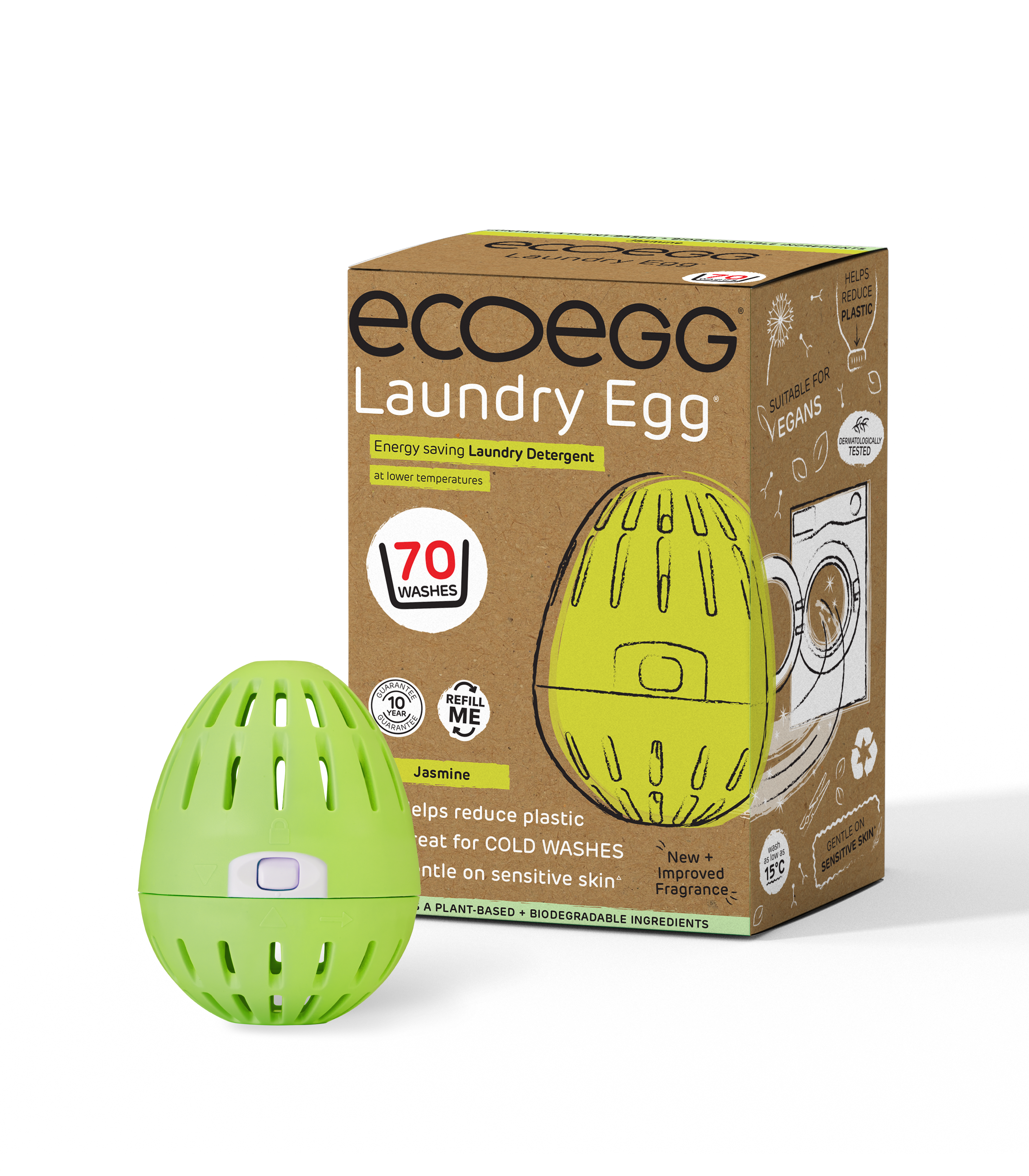 Ecoegg Prací vajíčko s vůní jasmínu - na 70 pracích cyklů - vhodné pro alergiky i ekzematiky