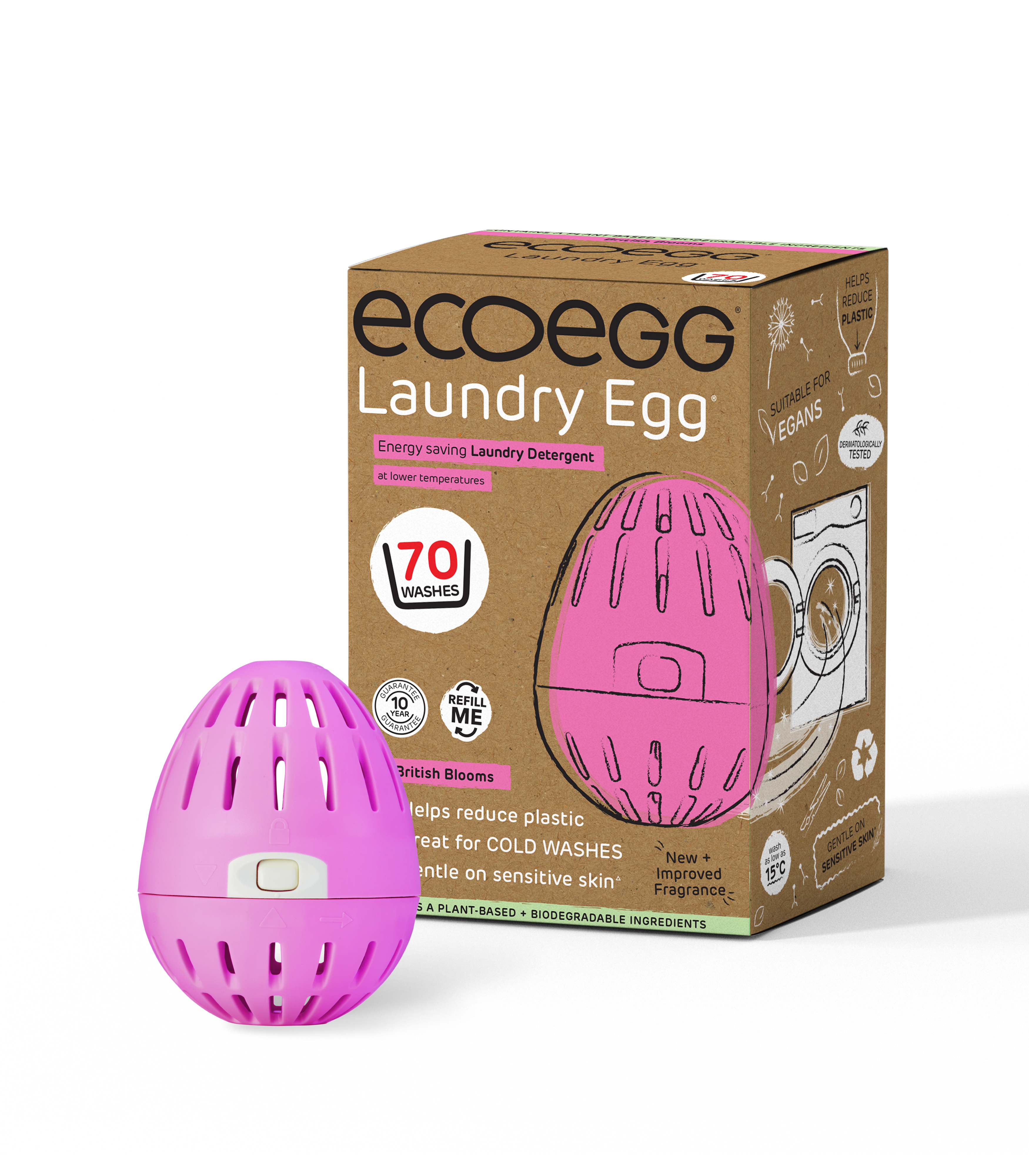 Ecoegg Prací vajíčko s vůní britských květů - na 70 pracích cyklů - vhodné pro alergiky i ekzematiky
