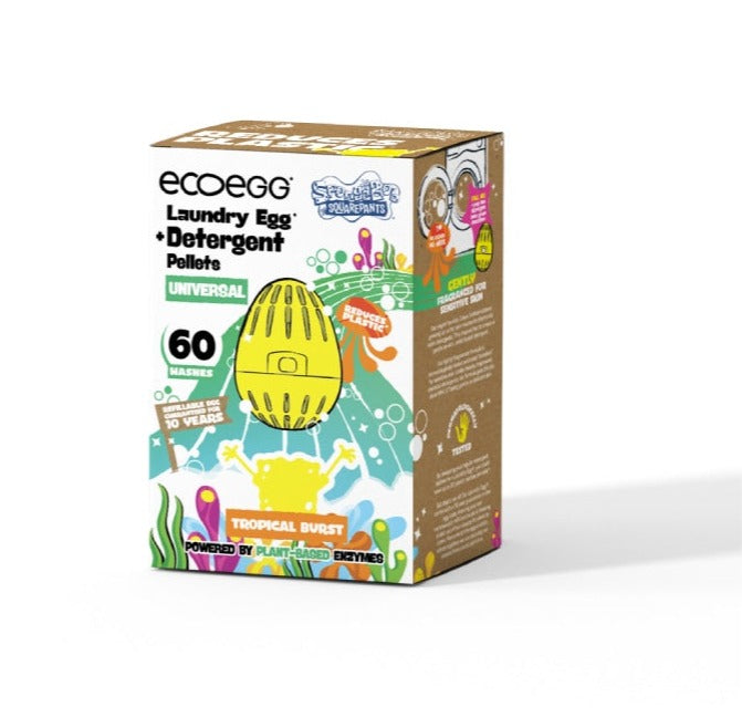 Ecoegg Prací vajíčko SpongeBob s vůní Tropical Burst Universal - na 60 pracích cyklů - vhodné i pro citlivou pokožku