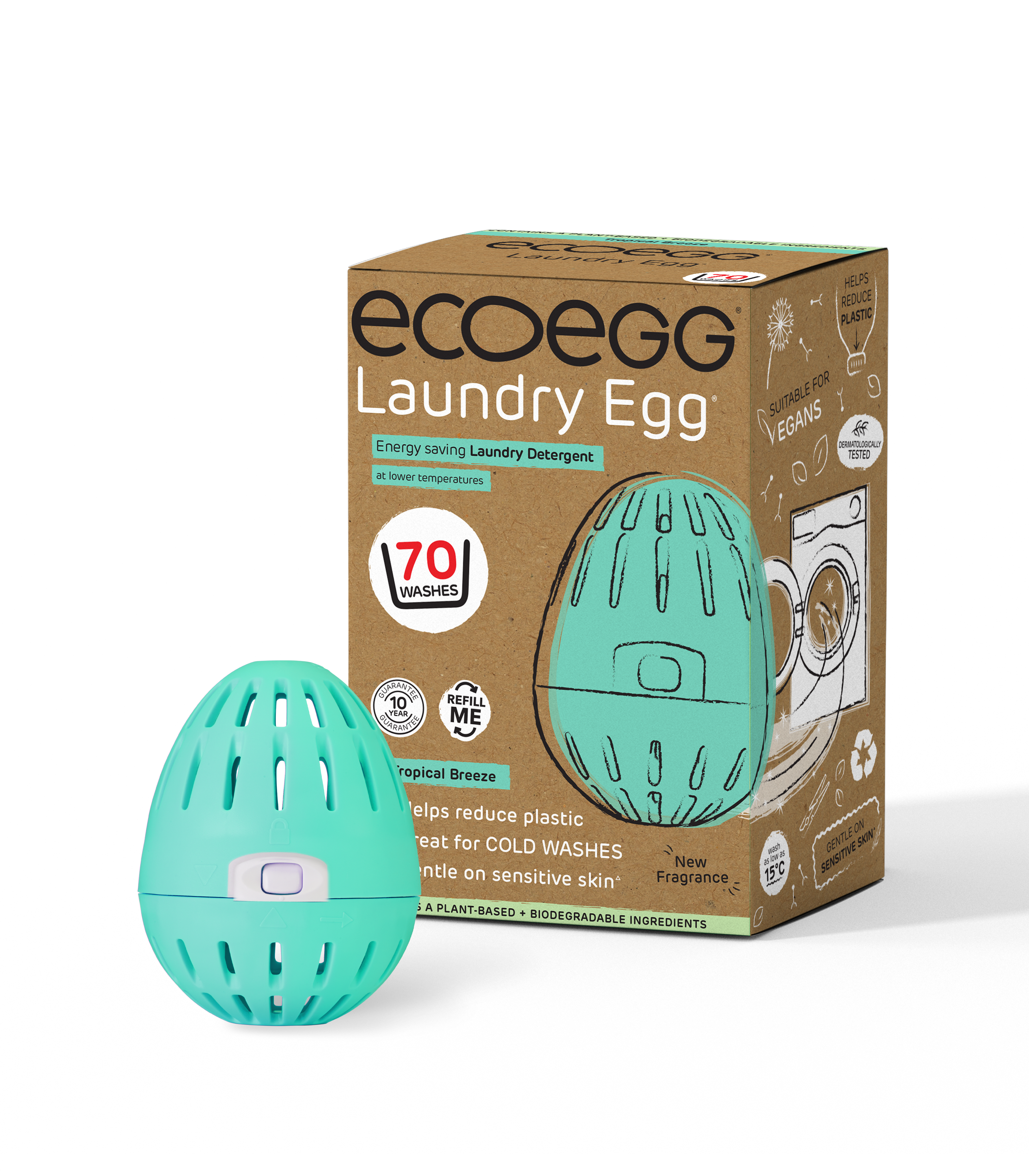 Ecoegg Prací vajíčko s vůní tropického vánku - na 70 pracích cyklů - II. jakost - vhodné pro alergiky i ekzematiky