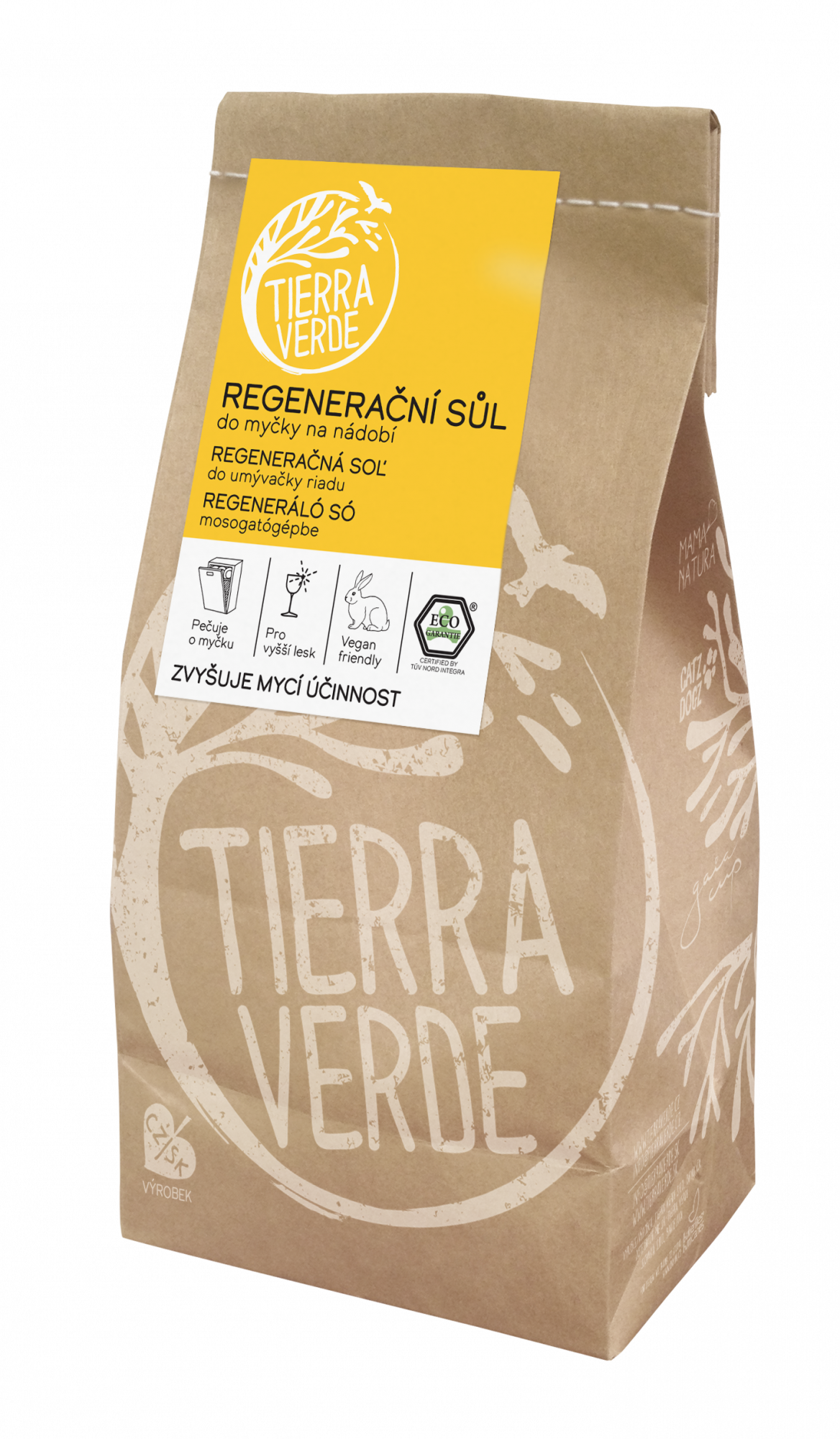 Tierra Verde Sůl do myčky - INOVACE - 2 kg - II. jakost - zabraňuje usazování vodního kamene