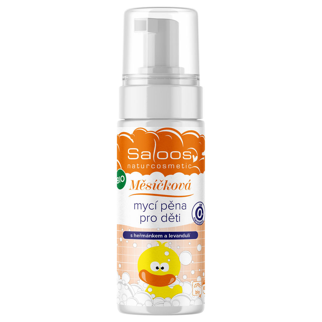 Saloos Měsíčková mycí pěna pro děti na tělo i vlasy BIO (150 ml) - pro jemnou a hydratovanou pokožku