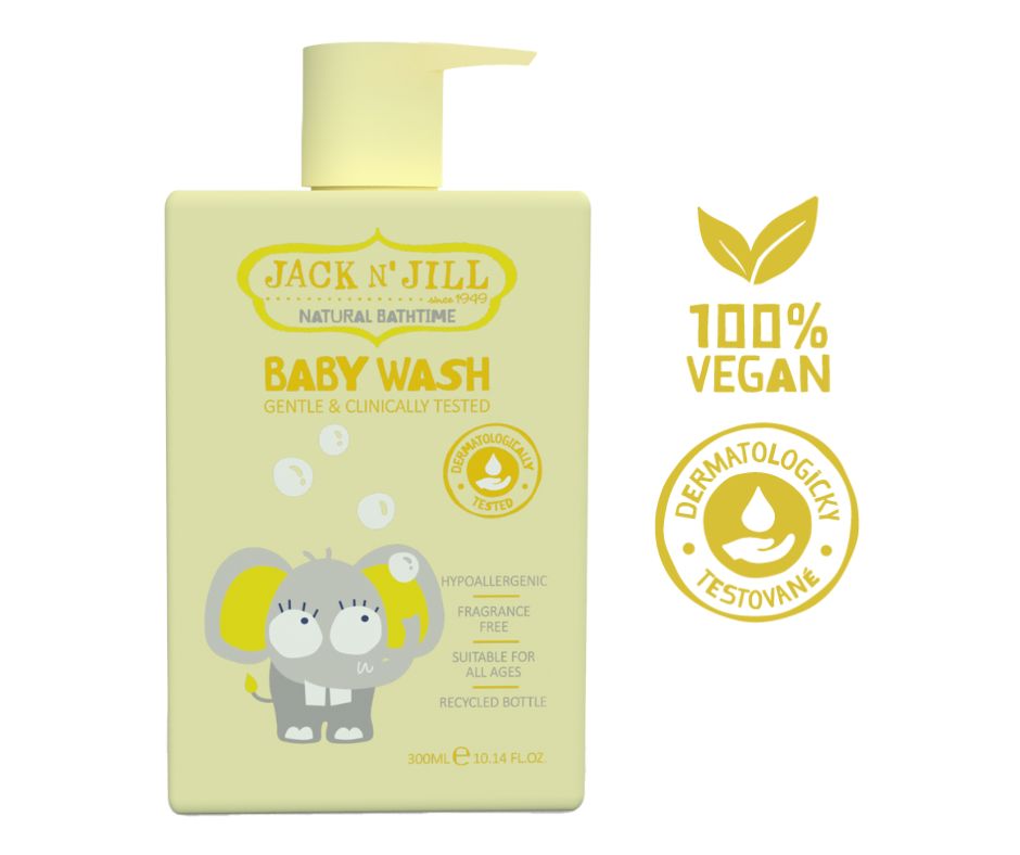 Jack n' Jill Sprchový gel pro miminka od narození (300 ml) - hypoalergenní a vhodný pro celou rodinu