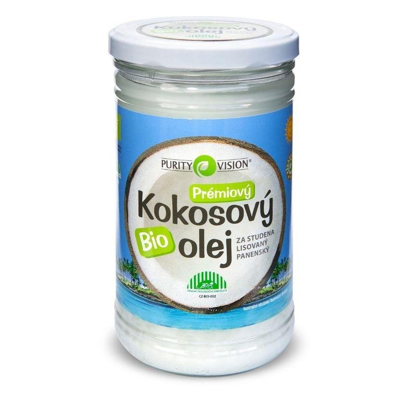 Purity Vision Kokosový olej panenský BIO 900 ml - za studena lisovaný