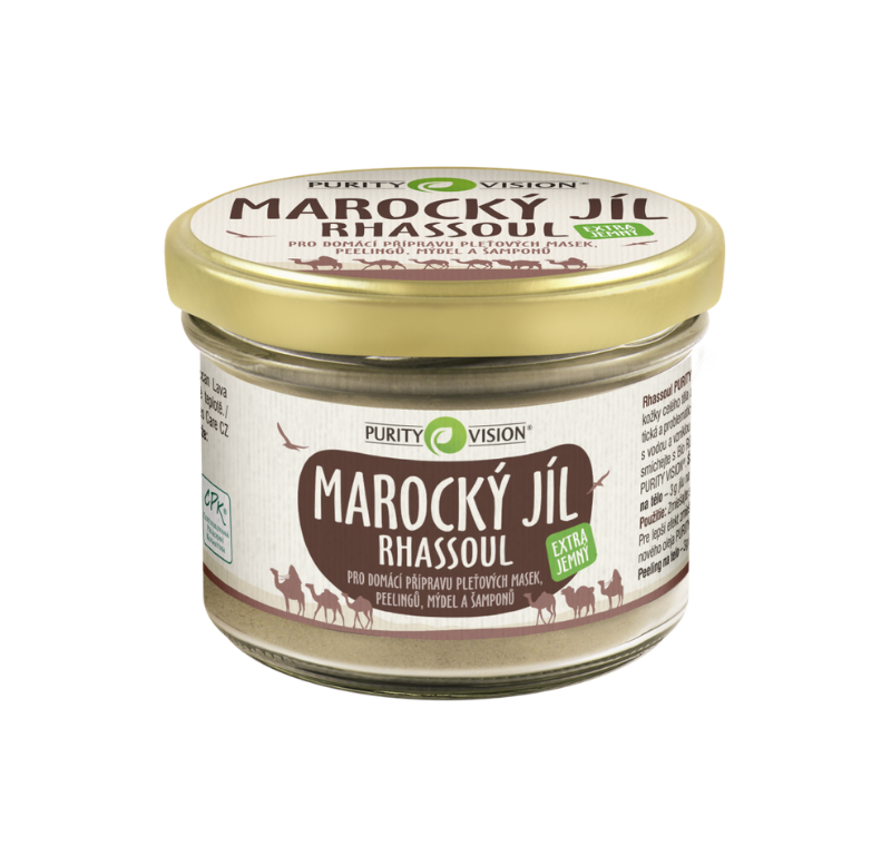 Purity Vision Rhassoul - marocký jíl 200 g - šampon, peeling nebo maska