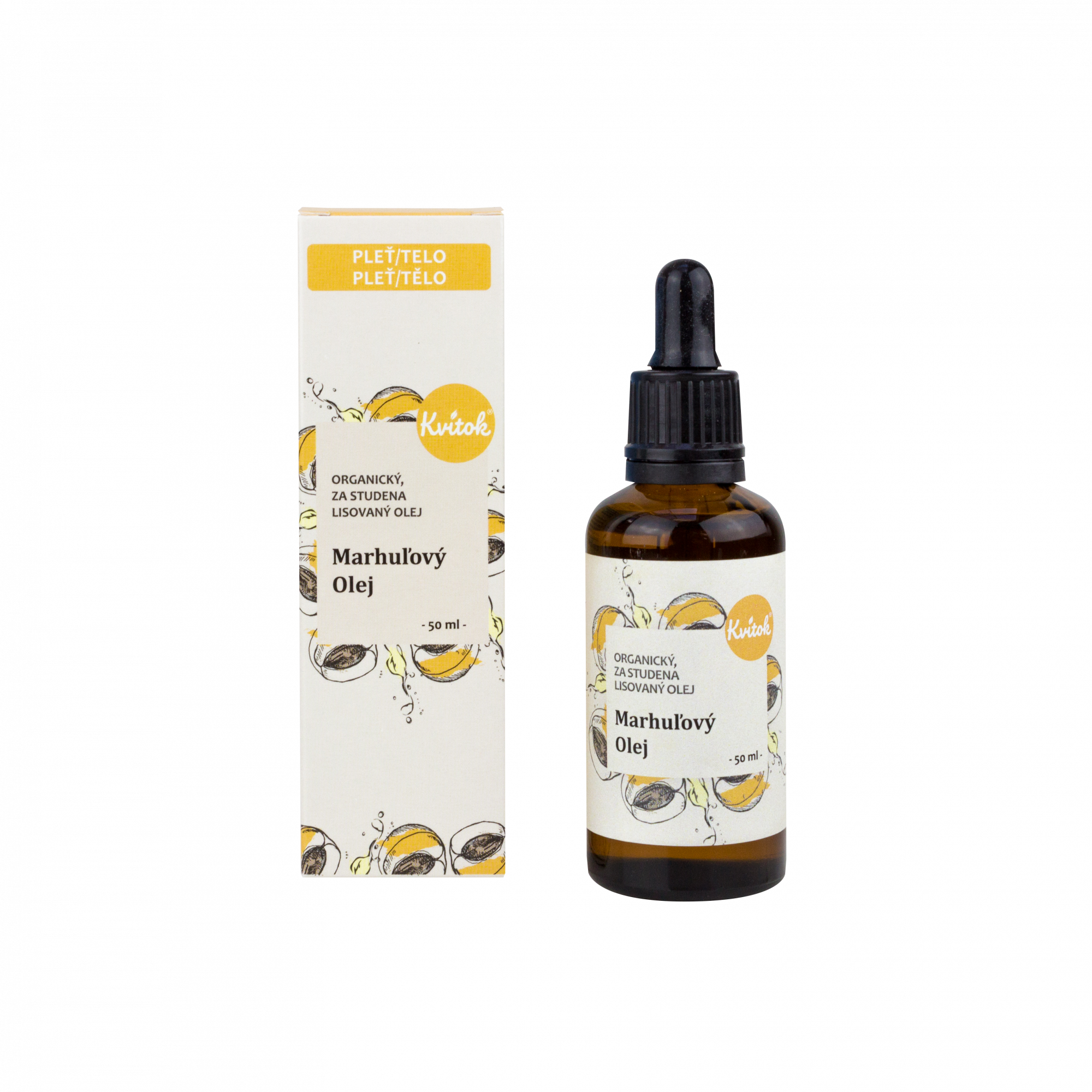 Kvitok Meruňkový olej BIO (50 ml) - s ochranným a regeneračním účinkem