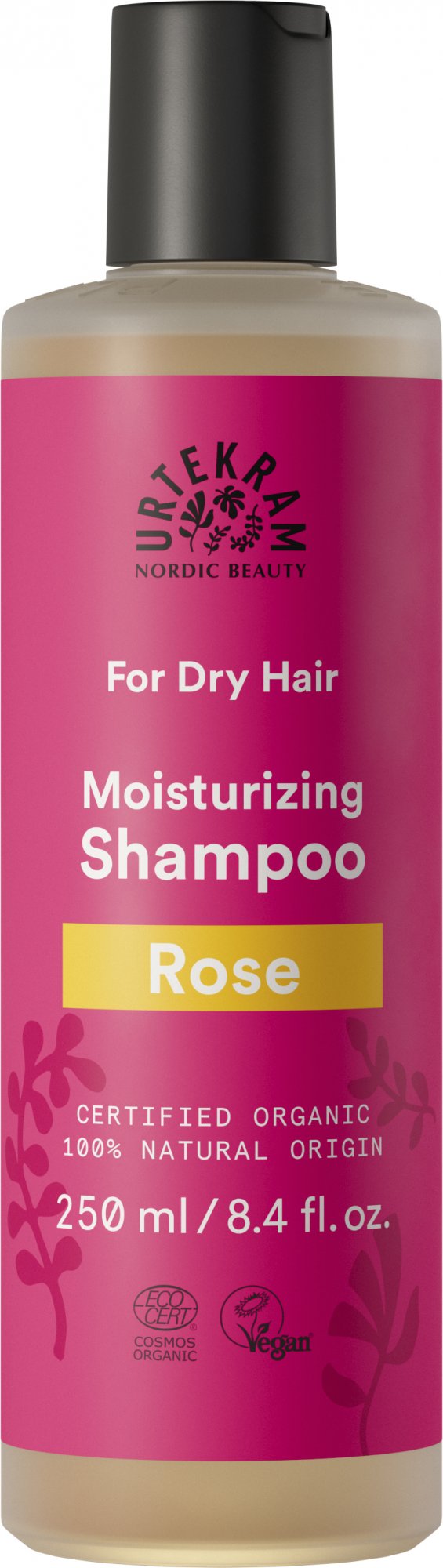Urtekram Růžový šampon pro suché vlasy BIO 250 ml - krásně hydratuje