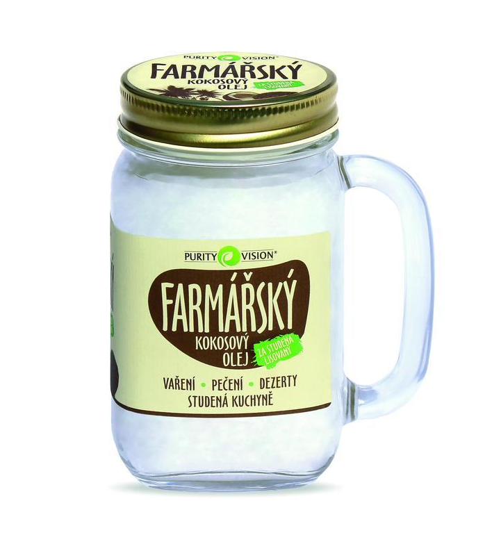 Purity Vision Kokosový olej farmářský 400 ml - lisovaný za studena