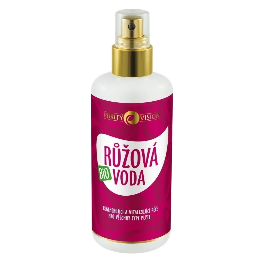 Purity Vision Růžová voda BIO 200 ml - revitalizuje a zklidňuje