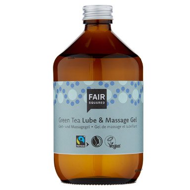 Fair Squared Lubrikační a masážní gel se zeleným čajem - 500 ml - veganský a fair trade