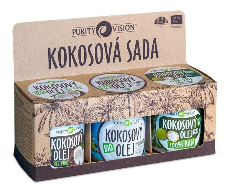 Purity Vision Kokosová sada BIO (3 ks) - blahodárné a všestranné použití