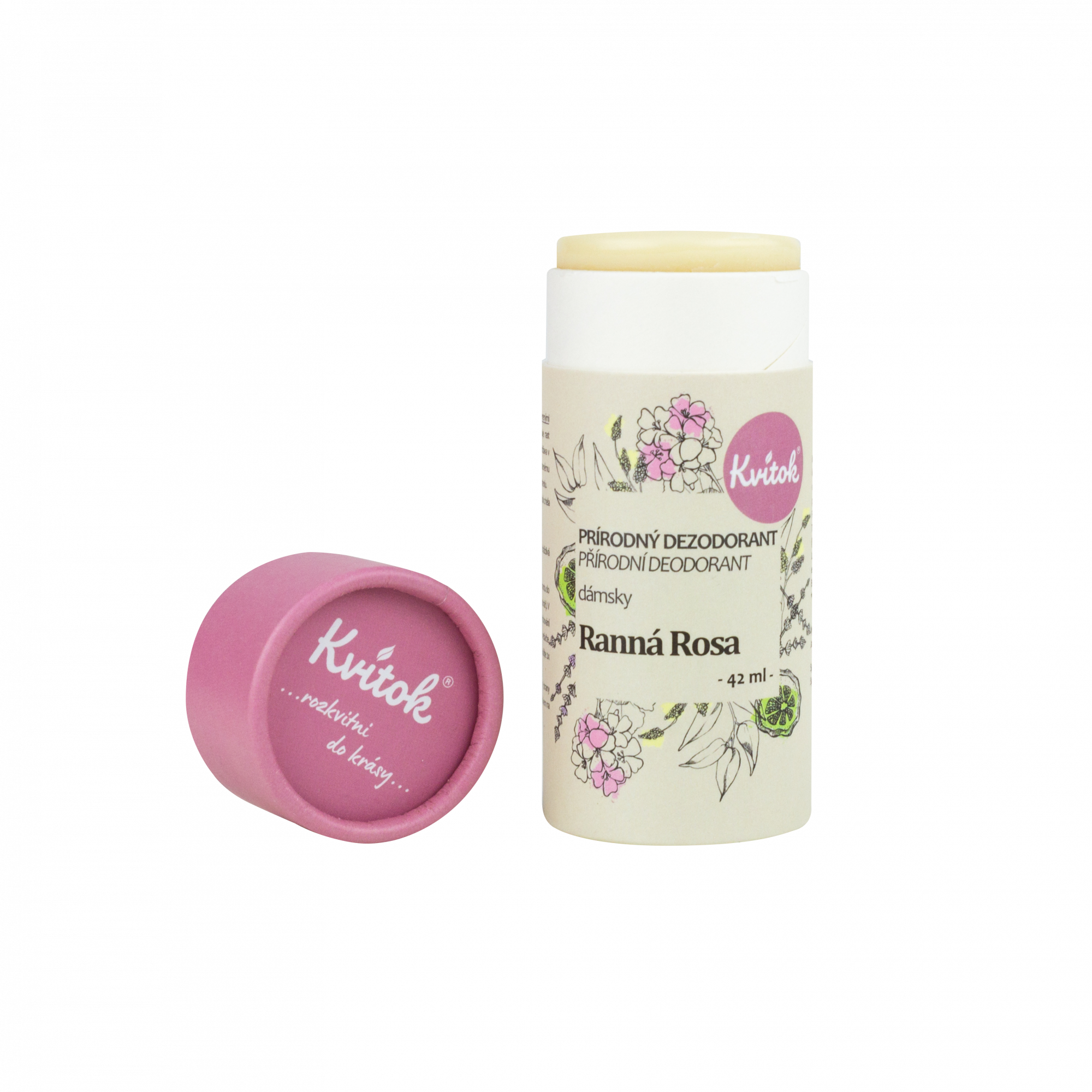 Kvitok Tuhý deodorant Ranní rosa (42 ml) - účinný až 24 hodin