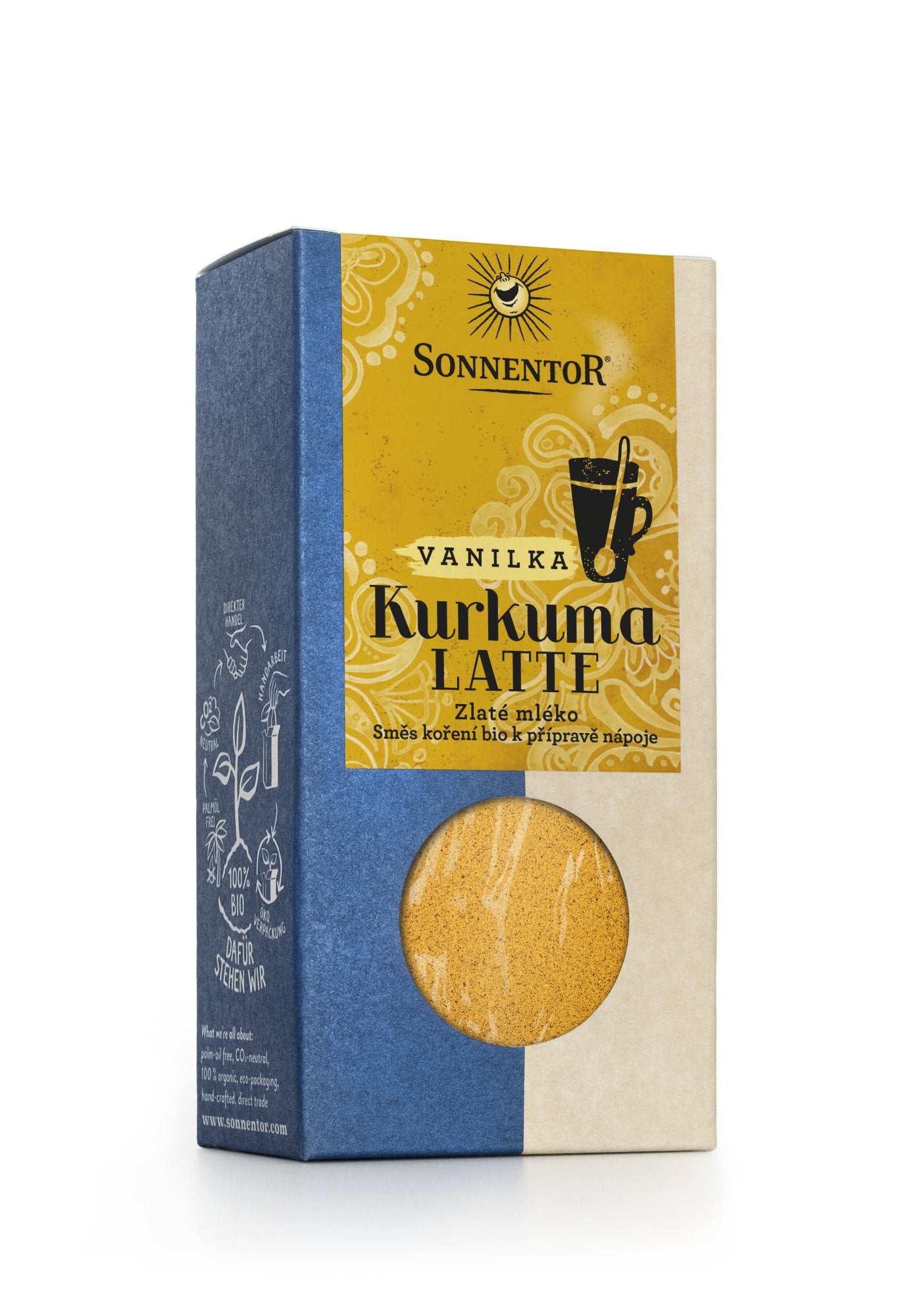 Sonnentor Kurkuma Latte vanilka BIO Krabička 60 g - směs k přípravě nápoje