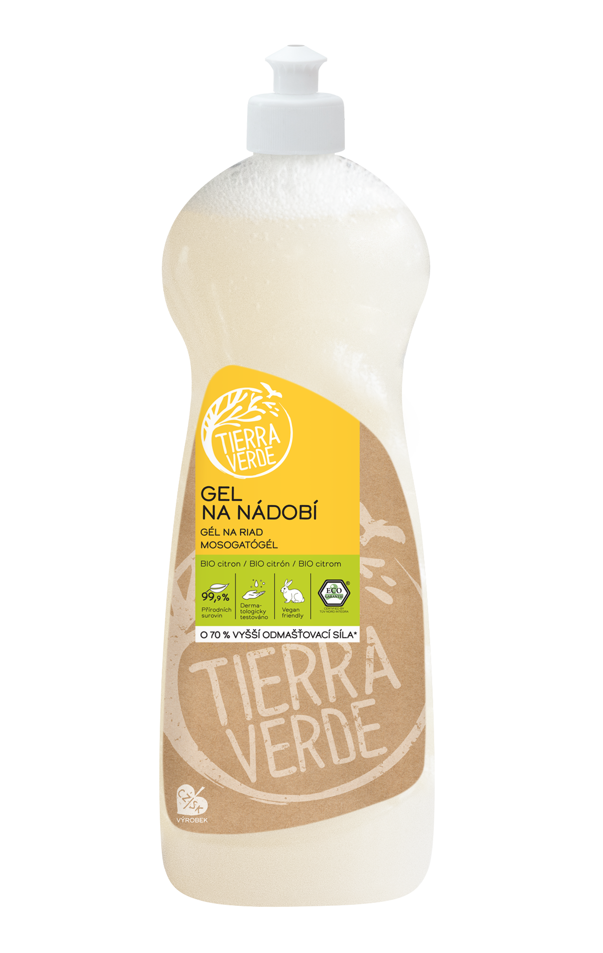 Tierra Verde Gel na nádobí s BIO citronovou silicí 1 l