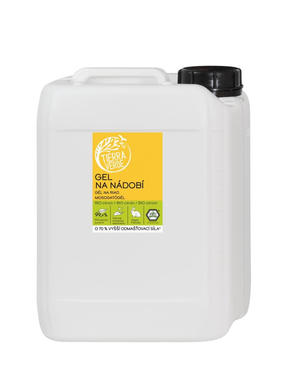 Tierra Verde Gel na nádobí s BIO citronovou silicí 5 l