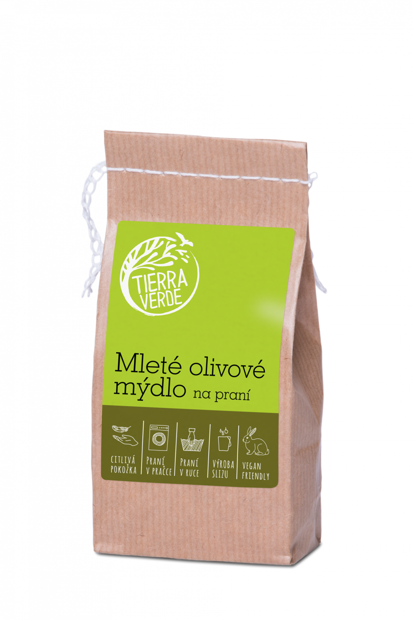 Tierra Verde Mleté olivové mýdlo na praní (200 g) - i pro nejjemnější prádlo
