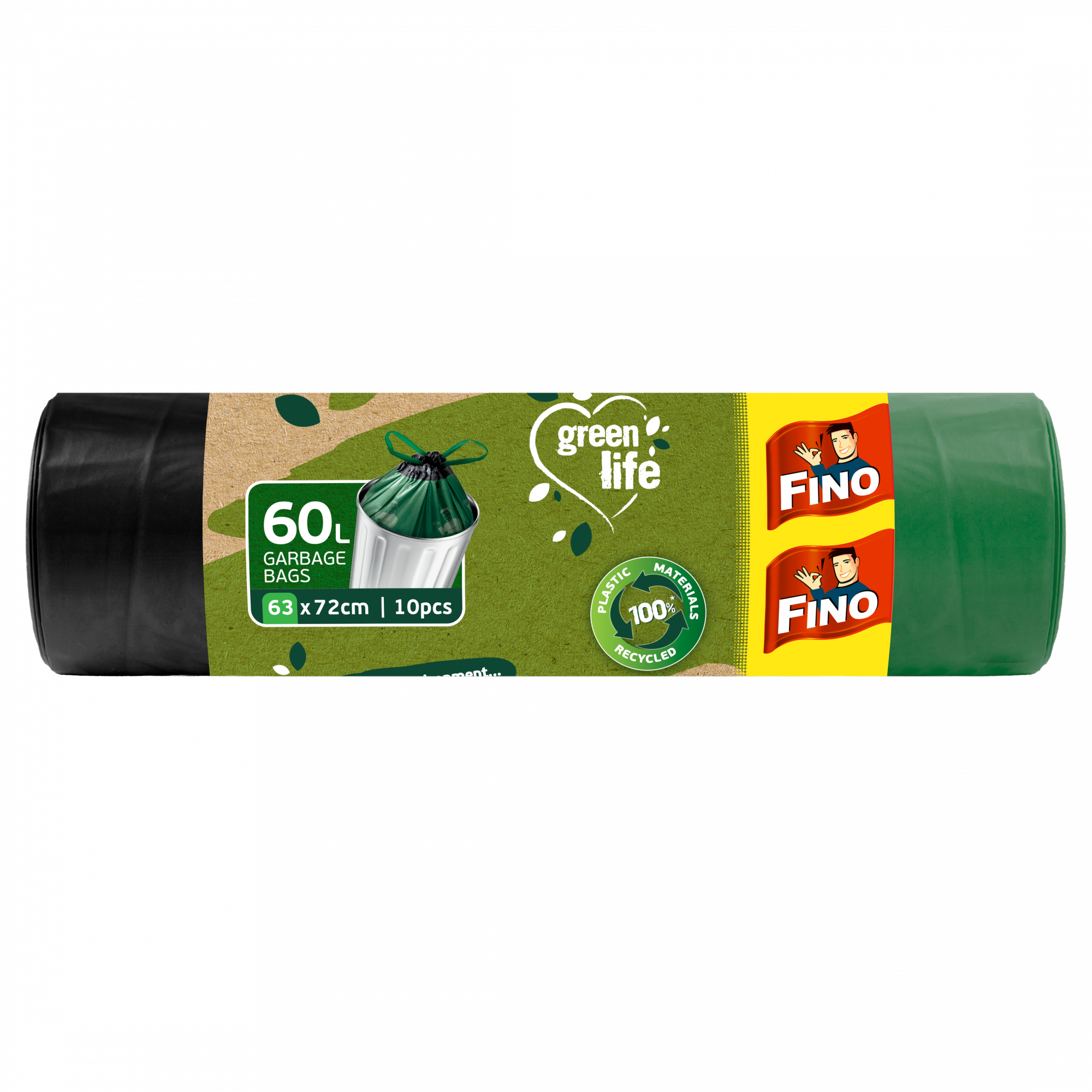 FINO Pytle na odpadky zatahovací Green Life - 60 l (10 ks)