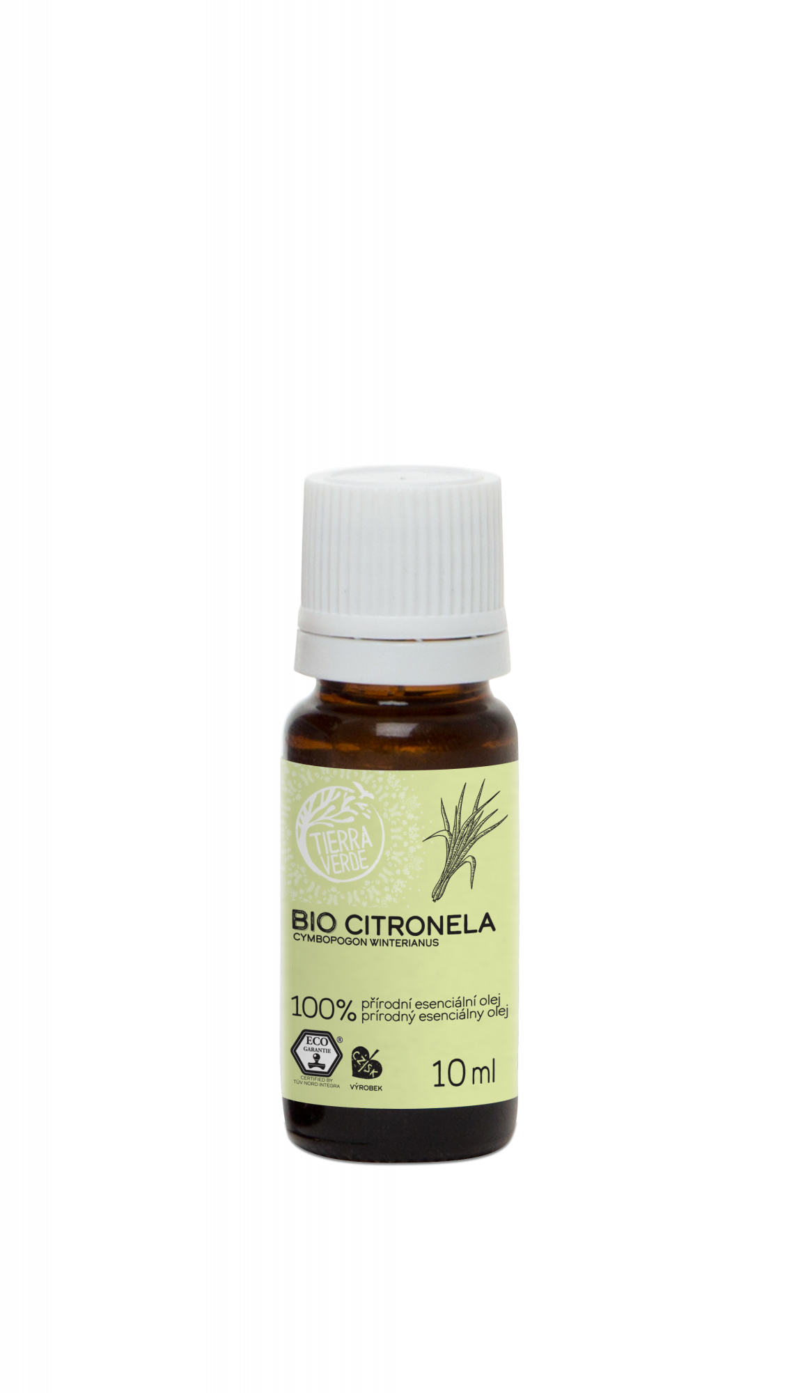 Tierra Verde Esenciální olej Citronela BIO 10 ml - silné repelentní účinky