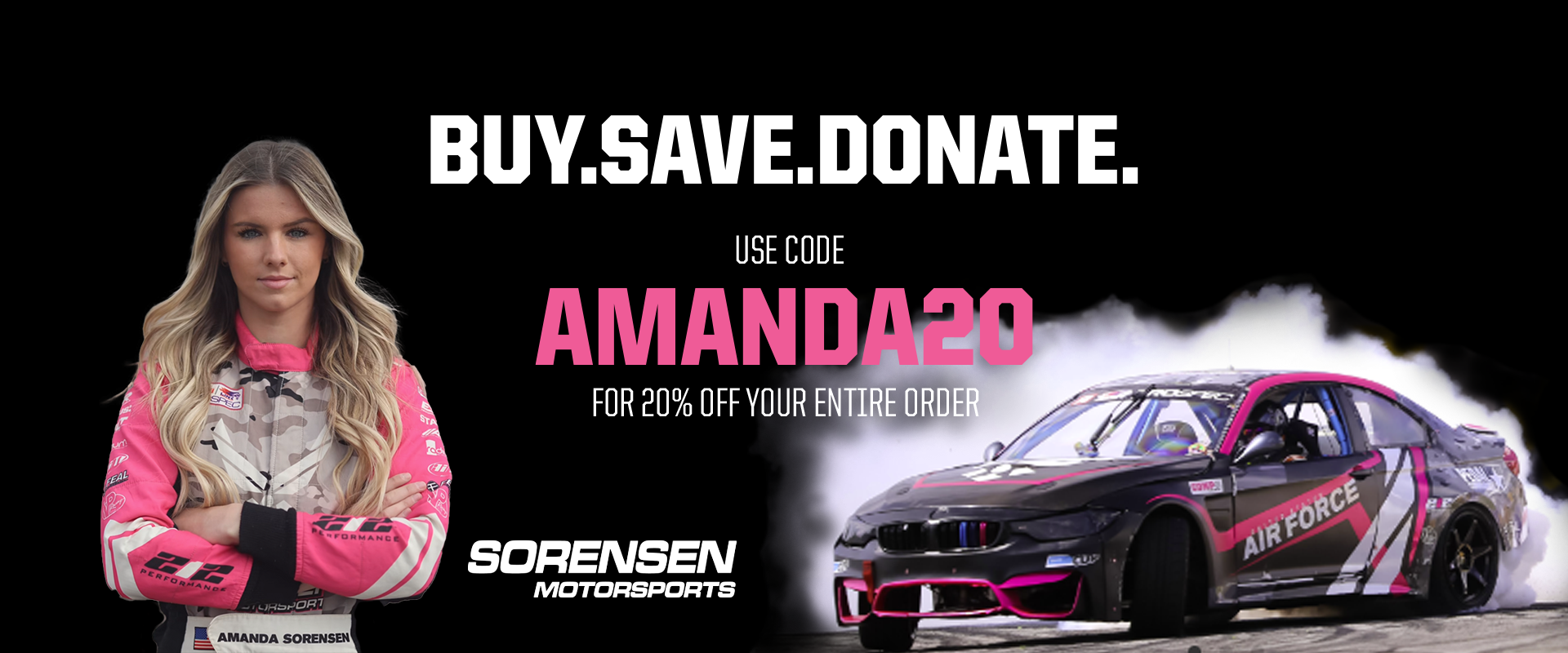 Sorensen Motorsports and Reduilding Together. Buy. Save. Donate. Use Code AMANDA20 for 20% off your order.