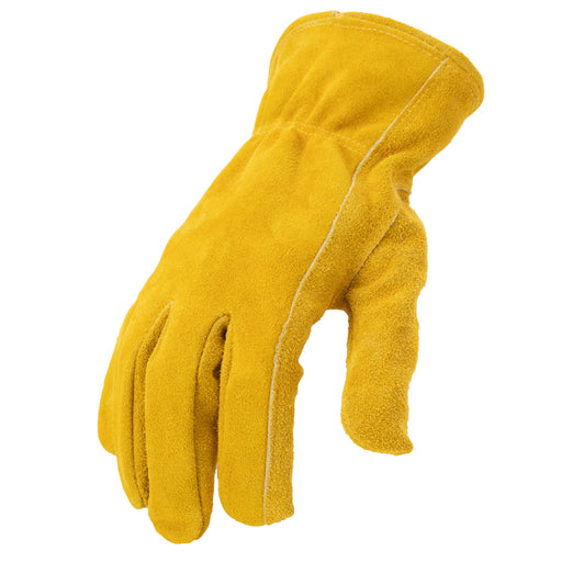 Fleece Lined A3 Cut Resistant Buffalo Leather Driver Winter Work Glove with  Rib Knit Cuff