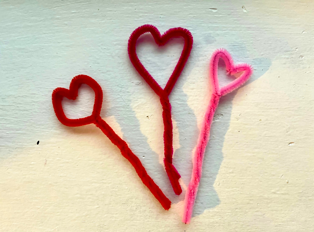 Make multiple wands with different size hearts
