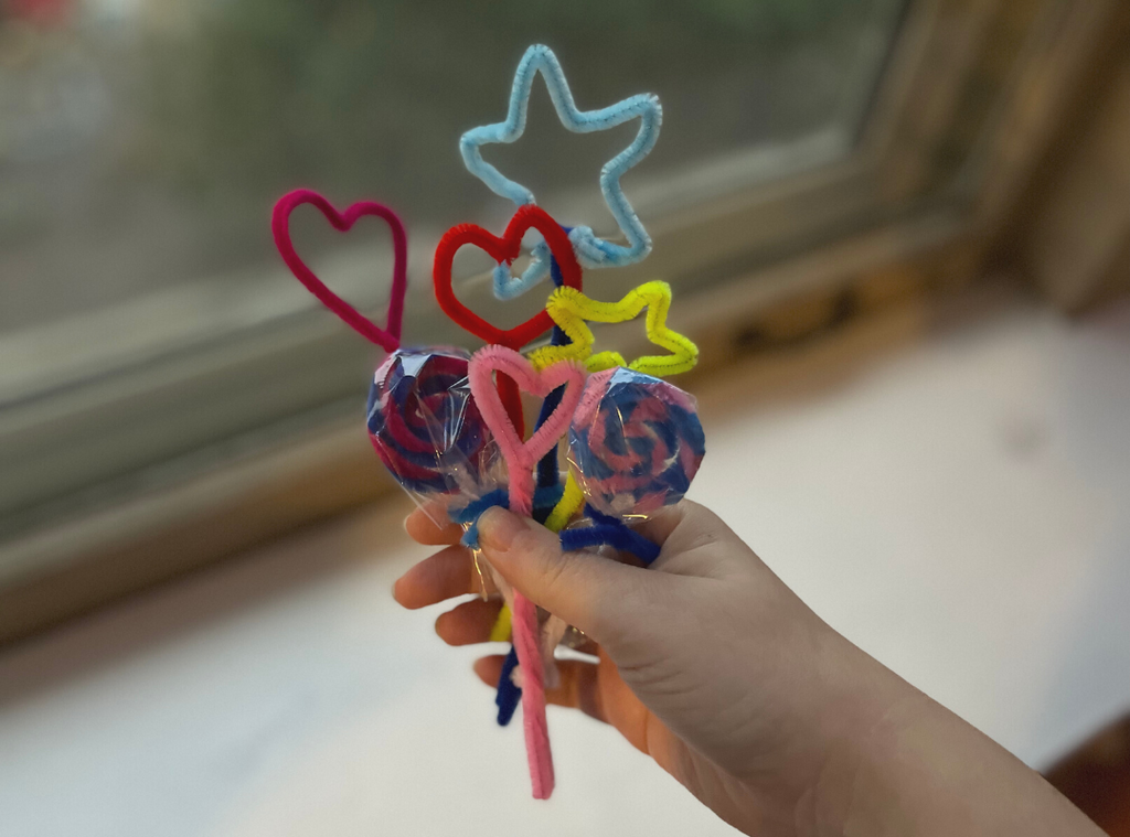 Pipe cleaner bouquet of wands