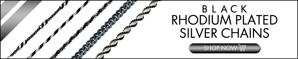 Black Rhodium Plated Sterling Silver Chains