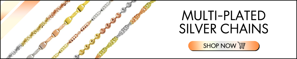 Sterling Silver Multi Toned Plated Chains