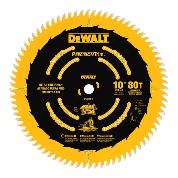 10 x 80 Tooth Fine Crosscutting Saw Blade