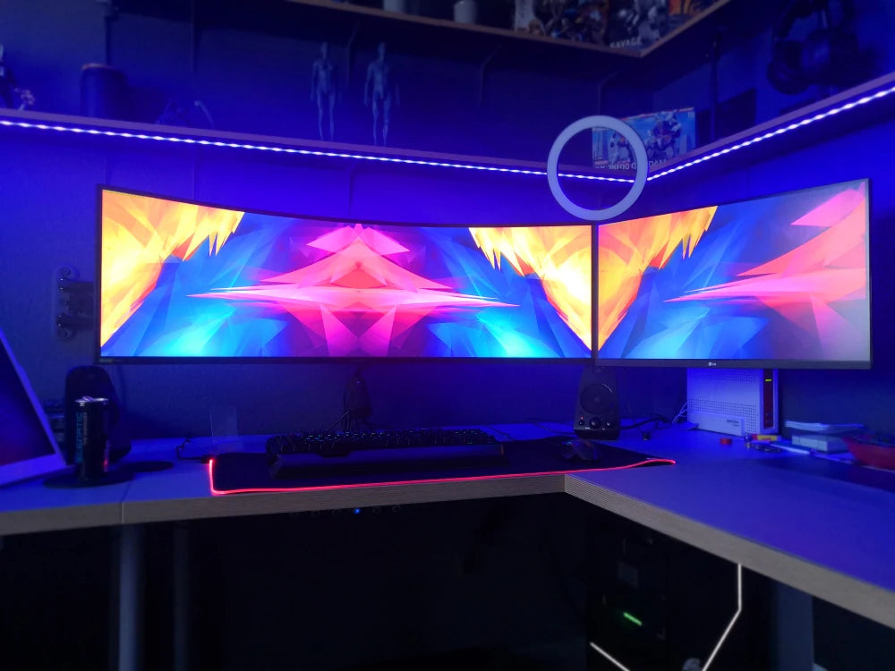 Mood lighting that elevates the gaming room setup leads to a better gaming experience.